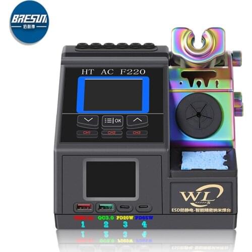 WL HT-AC-F220 Smart Soldering Station, Soldering iron Handle Tips For mobile Phone PCB Welding Repairs With JBC C210 C245 Handle