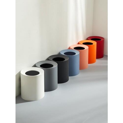 Nordic Instagram Style Trash Can Home Creative Simple Modern Bedroom Living Room Wastebasket Light Luxury Internet Celebrity