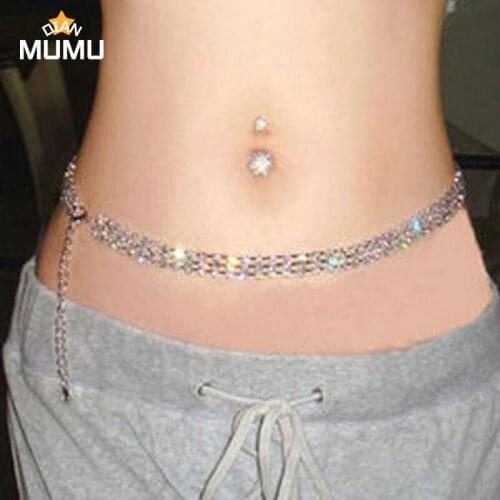 New Rhinestone Waist Chain Belt Rhinestone Body Chain Dance Waist Decoration Spare Body Jewelry For Dance Waist Decoration Gift