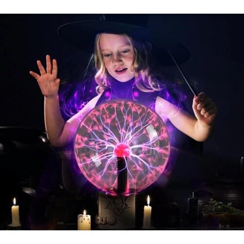 Novelty Magic Crystal Plasma Ball Touch Lamp 220V LED Night Light Child Nightlight Birthday Christmas Kids Decor Gift Lighting
