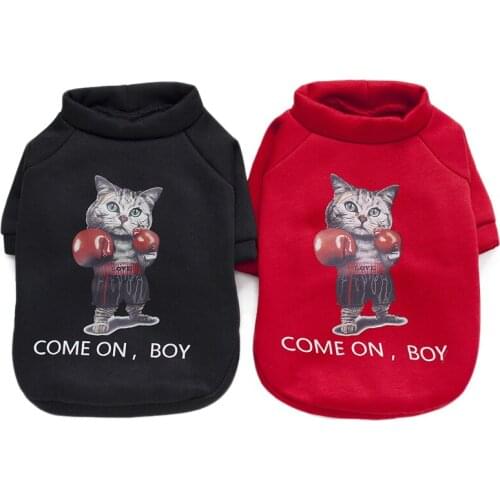Autumn Winter Pet Dog Hoodie Warm Soft Puppy Cat Clothing Fashion Pattern Clothes For Small Dog 5 Colors
