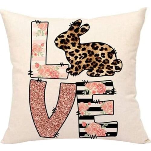 Pillowslip Exquisite Dust-proof Easter Soft Decorative Pillowcase for Sofa