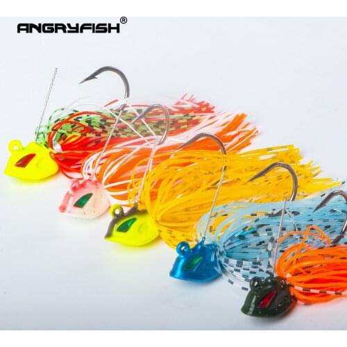 Angryfish 5pcs/lot 15g/50mm Finesse Chatter bait spinnerbait fishing lure wobbler chatterbait for bass pike walleye fishing