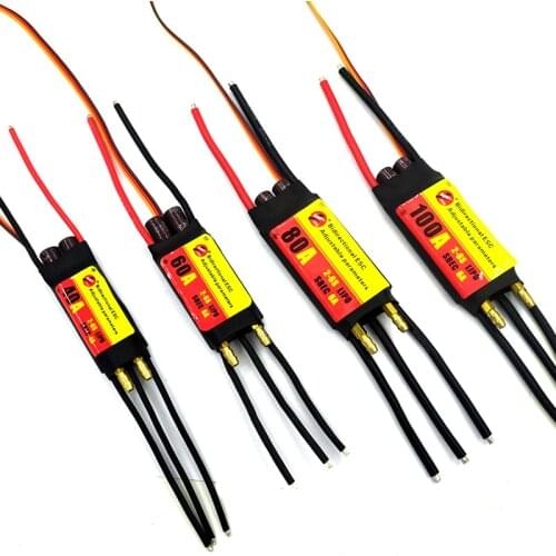Programmable 40A/60A/80A/100A Bidirectional Water-cooled brushless ESC for RC plain ship car Underwater propeller