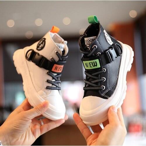 Rubber Martin Boots Children Fashion Boots Winter Autumn KIDS SHOES Toddler Leather Botas Boys Girls Waterproof Plush Snow Boots