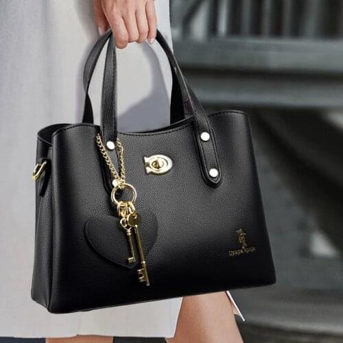 Luxury Brand Handbags for Women Quality Pu Leather Tote Bags Classic Solid Color Messenger Hand Bag Ladies Elegant Shoulder Bags