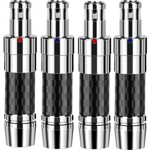 Hifi Earphone Male Pin Audio Connector For HD800 HD800S HD820 D1000 Headset Rhodium Plated Beryllium Copper Headphones Plug