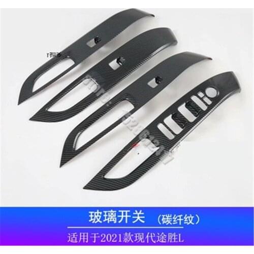 Car Styling ABS gearbox frame air outlet window glass lift switch steering wheel navigation panel trim for Hyundai Tucson L 2021