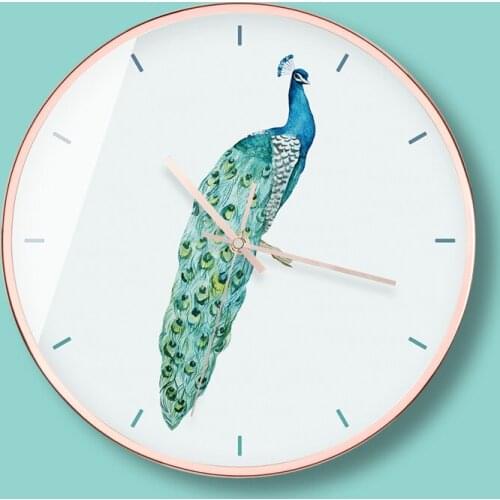 Stylish and elegant peacock wall clock exquisite design wall clock bar cafe living room bedroom decorative clock