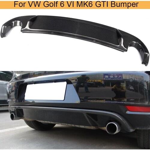 Carbon Fiber Car Rear Bumper Diffuser For Volkswagen VW Golf VI MK6 GTI 2010-2013 Non Standard Rear Bumper Diffuser Lip Spoiler