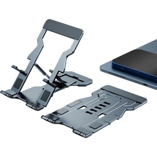 Ultra-thin Cell Phone Stand Holder for Desk Angle Adjustable Foldable Flexible Phone Cradle Tablet Stand