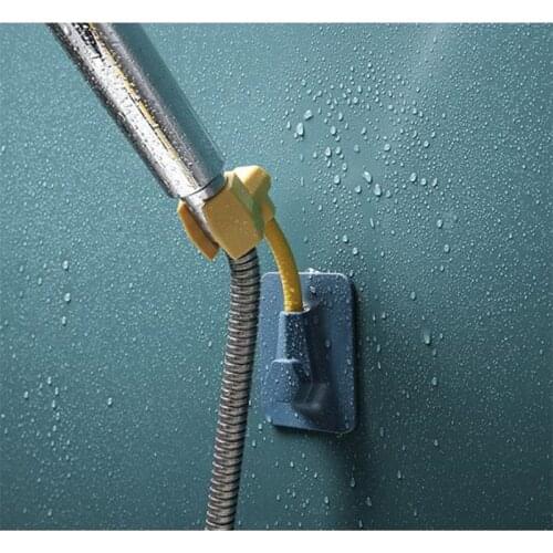 Bathroom Universal Adjustable Shower Bracket 360° Adjustable Self-Adhesive Showerhead Bracket Wall Mount ABS Shower Head Holder