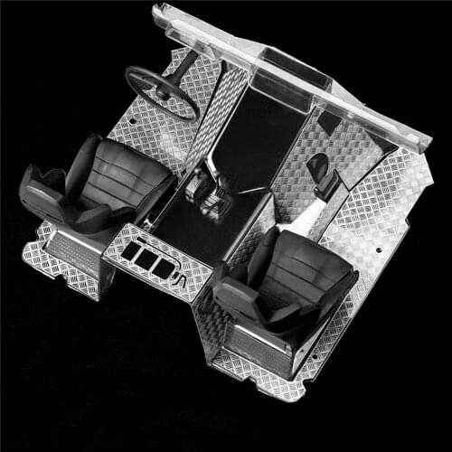 RC Car Interior Parts for Specter Climbing Car Metal Dashboard & Floor Protective Guard Plate for AXIAL WRAITH 90018 90020