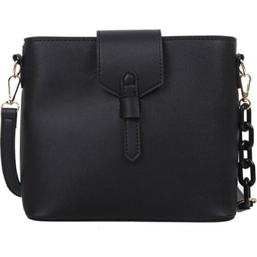 Mini PU Leather Bucket Crossbody Bags for Women 2021 Fashion Branded Trendy Luxury Shoulder Handbags Solid Color Totes