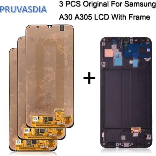 3 PCS A30 Lcd For Samsung Galaxy A30 A305/DS A305F A305FD A305A LCD Display Touch Screen Digitizer Replacement For Samsung A305