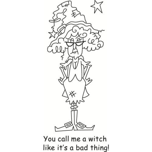 10x6 Please call me a witch Transparent Clear Rubber Stamp Sheet Cling Scrapbooking Photo Album PaperCard DIY Craft