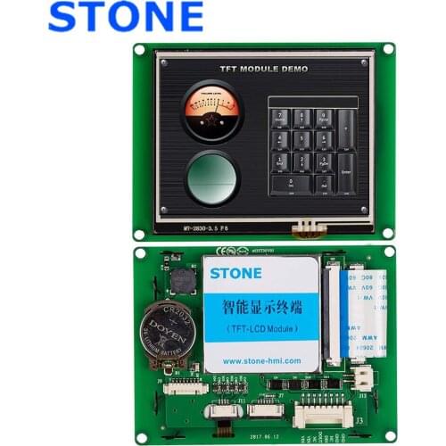 3.5 Inch HMI Smart TFT LCD Display Module with Controller + Program + Touch + UART Serial Interface