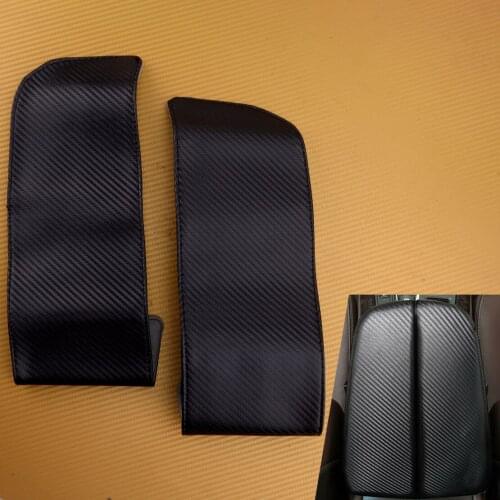2Pcs/Set Black Car Center Console Armrest Cover Fit For BMW X5 E70 X6 E71 2008 2009 2010 2011 2012 2013 Carbon Fiber Style