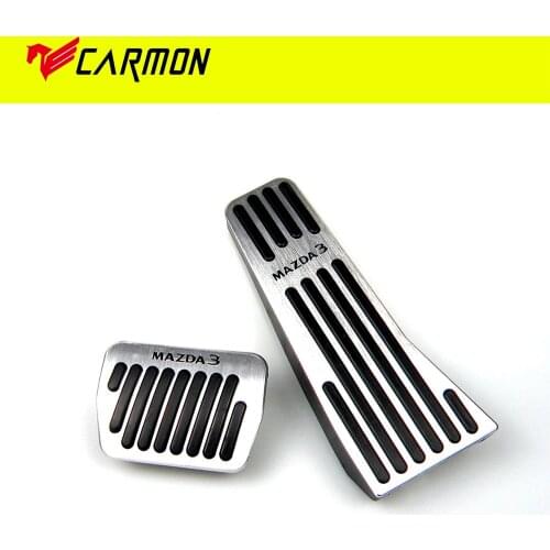 No Drill Aluminum Mazda 3 AXELA Accelerator Gas Pedal Brake Pedal Cover AT For Old and New Mazda 3 Pedals