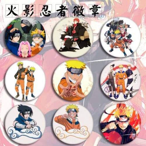Anime Ninja Cosplay Brooch man woman cartoon metal badge Brooch clothing accessories props bag pin