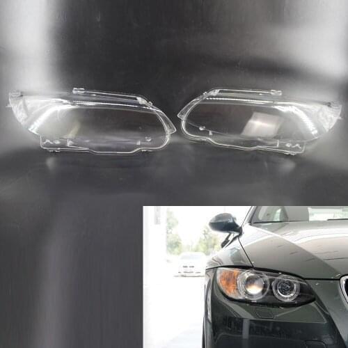 Car Headlight Headlamp Lens Cover Fit for BMW 3 E92 Coupe E93 Cabrio Pair