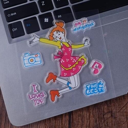 Dynamic Jumping Girl Transparent Silicone Rubber Clear Stamps Cartoon for Scrapbooking/DIY Christmas Wedding Album