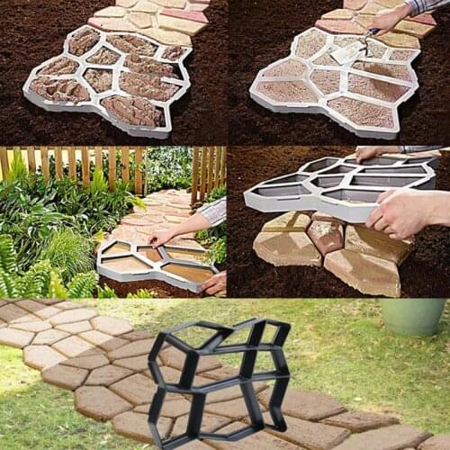 Garden DIY Paving Mould Home Garden Floor Road Concrete Stepping Driveway Stone Path Mold Patio Maker Garden Decoration Outdoor