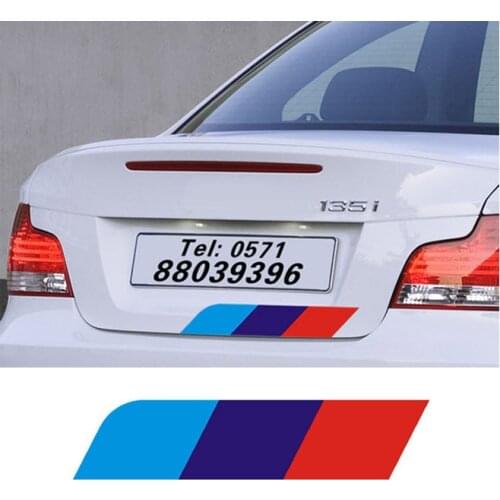 Good quality M emblem car rear sticker for bmw E34 E36 E60 E90 E46 E39