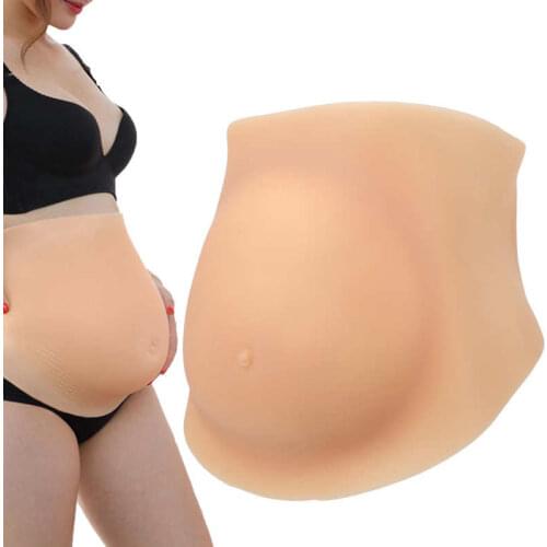 Fake Pregnancy Belly Silicone Artificial Pregnant Tummy Performance Photography Props Crossdresser Shemale Soft Belly Cosplay