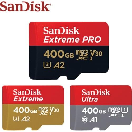 100% Original SanDisk 400GB Micro SD Card V30 U3 Class10 A2 A1 Memory Card Micro SDXC up to 170MB/s 400GB TF Card for smartphone