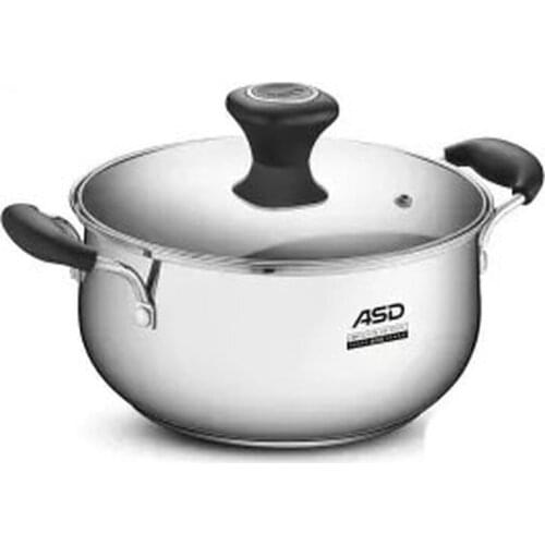 Stainless Steel Soup Pot Thickened Induction Cooker Stew Pot Household Gas Small Stew Pot Instant Noodles, Porridge and Soup