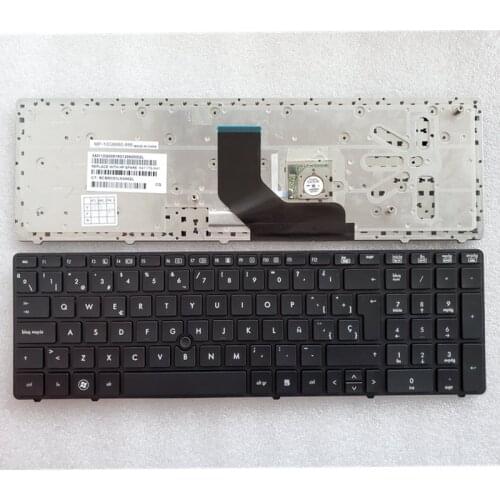 Keyboard for HP EliteBook 8560p 8570P 8560B 6560b 6565b 6560P laptop Spanish SP Silver With pointing stick