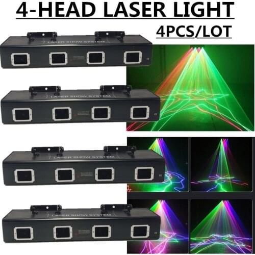 4PCS/4-Head laser light DMX512 Laser beam light professional stage dj equipment disco light