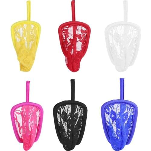 Hot Attractive Sexy Sheer Lace C String Men Thong Invisible C Shape Underwear Panties For Gay Men Nightwear Tanga Bikini T Back