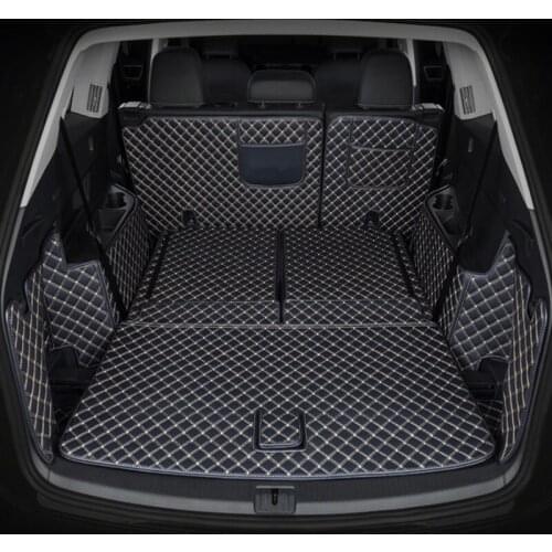 Best quality! Full set car trunk mats for Volkswagen Atlas 7 seats 2019 waterproof boot carpets cargo liner mats for Atlas 2020