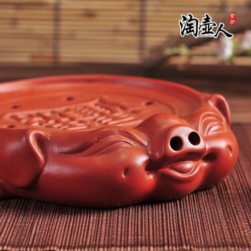 Lucky pig Chapan household mini Taiwan Kung Fu dry foam water storage ceramic tea sets tea pot bearing simple trumpet