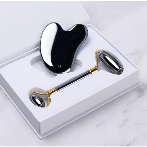 Facial Massager Natural Terahertz Roller Crystal Scraper Facial Treatment Jade Roller Portable Face-lifting Natural Wrinkle