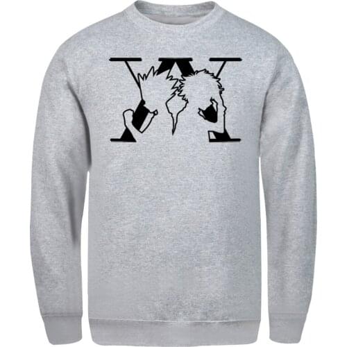 HUNTERXHUNTER Print Fashion Mens Sweatshirts Long Sleeve Harajuku Clothing Casual Round Neck Hoodie Hip Hop Leisure 2020 Homme