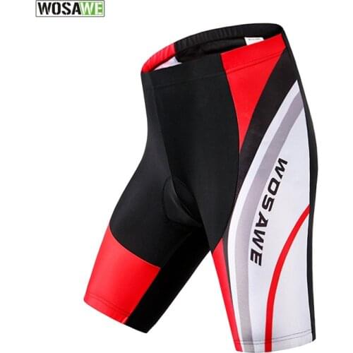 WOSAWE Mens Summer 3D Gel Padded Lycra Cycling Shorts Ciclismo Downhill MTB Bicycle Bike Outdoor Sports Riding Short Clothings