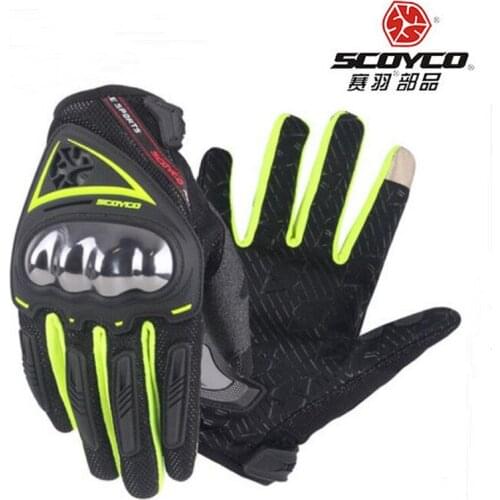 2019 Summer New SCOYCO motorcycle gloves motorbike rider glove with Soft shell anti throwing Ventilation can Touch screen MC44