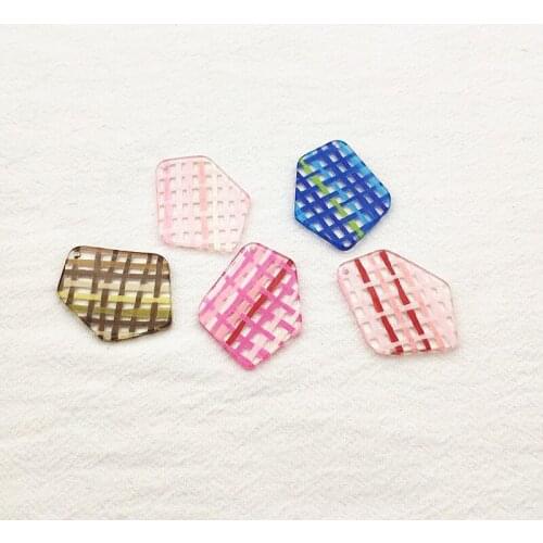 New arrival! Mix color 28x37mm 50pcs Acrylic Irregular-shape Charm for earrings,Earring parts,jewelry findings