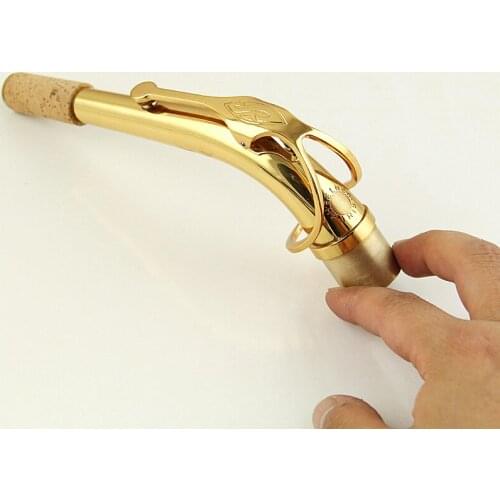 Excellent Alto Saxophone Neck Gold Lacquer brass material 24.5mm Woodwind part