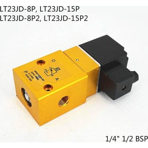24bar high pressure pneumatic solenoid valve 1/4" 1/2 BSP 24V DC AC220V 3 way 2 position 23JD-8/15/P2 Blow Molding Machine valve