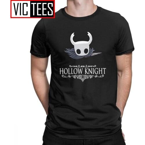 Hollow Knight Men Customized With Own Logo T Shirt Skull Video Game Vintage Crewneck T-Shirt Pure Cotton Wholesale