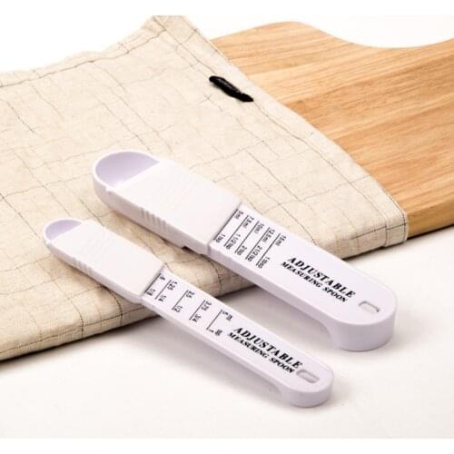 Adjustable Measuring Spoon Double End Adjustable Scale Measuring Spoon Measuring Dry Semi-Liquid Ingredients TS2