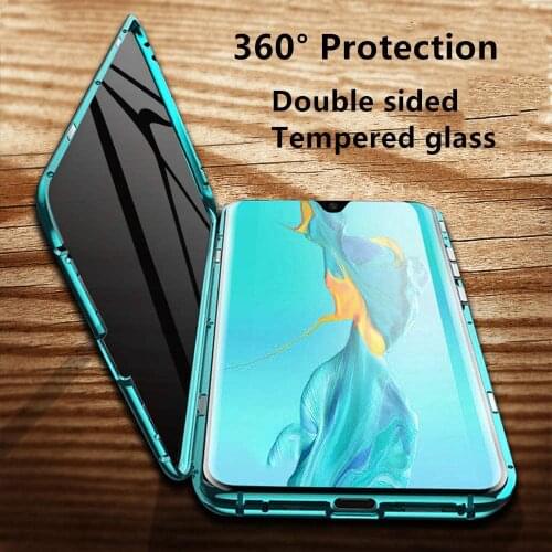 Luxury Metal Anti-Peeping Phone Case for Samsung Galaxy A71 A51 A20 A30 A40 A50 A70 A41 A81 Magnetic Protective Back Cover