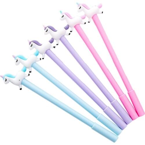 Creative Unicorn pens Gel Pen Cute Kawaii Signature Pen Escolar Papelaria For Office School Writing Supplies Stationery Gift