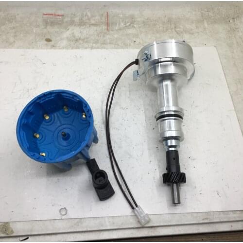 SherryBerg new HI-PERFORMANCE BLUE cap complete distributor fit for FORD 351W Windsor PRO-BILLET Distributor 8 cylinders