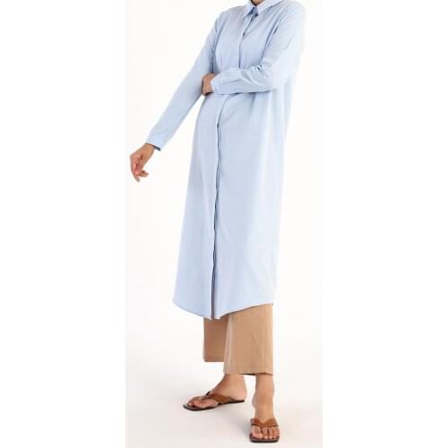 Comfy Hidden Button Long Shirt