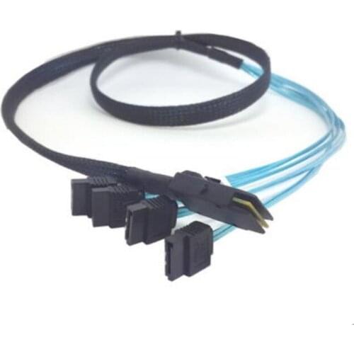 100cm 3ft MINI SAS 4i SFF-8087 36P To 4 SATA 7Pin HDD Hard Disk internal cable